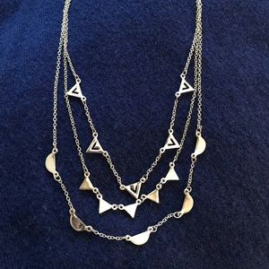 Silver Stella and Dot pave chevron necklace.